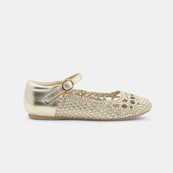 حذاء باليرينا بحزام بألوان مبهجة للفتيات الصغيرات